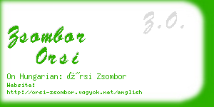 zsombor orsi business card